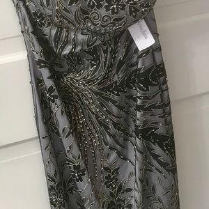 COPY - Sleeveless beaded dress/embroidered